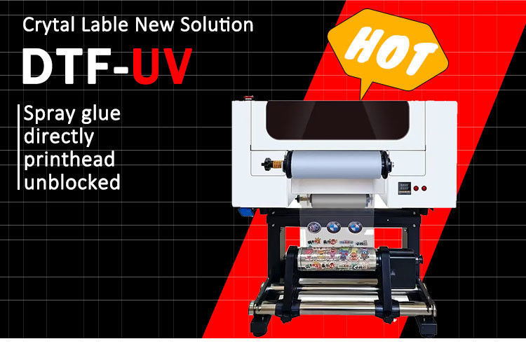 A3 UV DTFプリンター CMYK 白色 漆器 色 DTF UVプリンター ロゴ印刷 UV DTF 機械