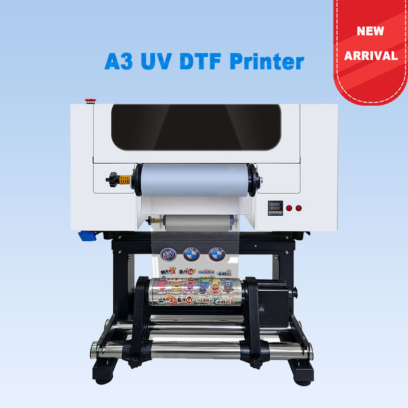 A3 UV DTFプリンター ロゴ印刷 30CMロール・トゥ・ロール UV DTFプリンター スチッカー用ラミネート