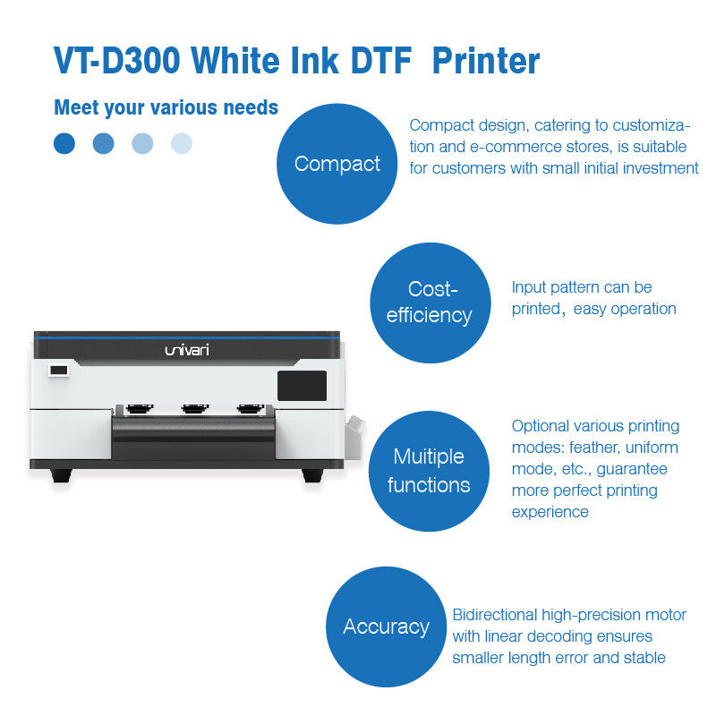 2024 ホワイト デジタル A3 DTF プリンター XP600 ペットフィルム 13 インチ